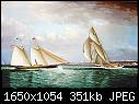 -jeb_64_the-schooner-triton-sloop-christine-racing-newport-harbor-1880s_j.e.butte