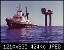 Dutch tug Nordzee towing Brent B oil platform, 1975-condeep2.jpg