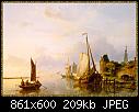 Sailing Vessels - &quot;Koekkoek_Riverscape-with-a-Castle-sj.jpg&quot; 214.3 KBytes yEnc-koekkoek_riverscape-castle-sj.jpg