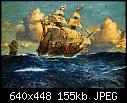 Sailing Vessels - &quot;The English Fleet at Sea by Charles Dixon.jpg&quot; 158.7 KBytes yEnc-english-fleet-sea-charles-dixon.jpg