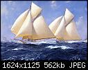 Columbia and Shamrock off Rhode Island, 1899_J. Steven Dews_sqs-jsd_03_columbia-shamrock-off-rhode-island-1899_j.steven-dews_sqs.jpg